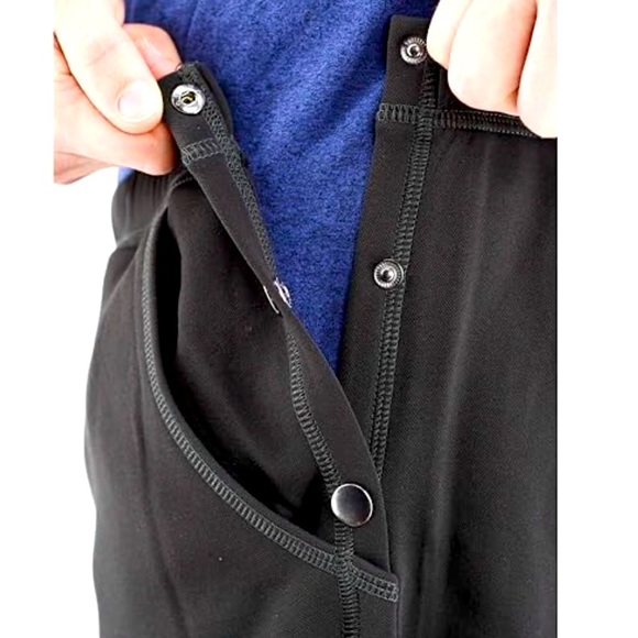 Tear away post surgical L snap-pants poly pockets - Picture 2 of 7